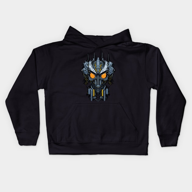 Mecha Skull S03 D10 Kids Hoodie by Houerd